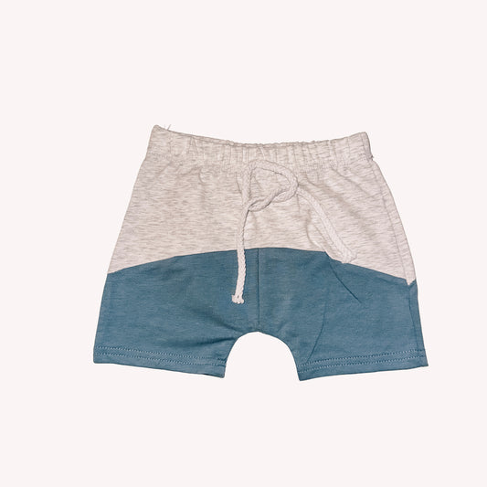 Color-block Shorts: Ice Blue