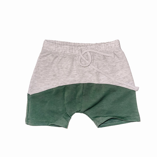 Color-block Shorts: Green