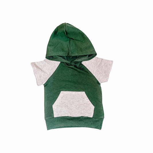 Color-block Hoodie: Green
