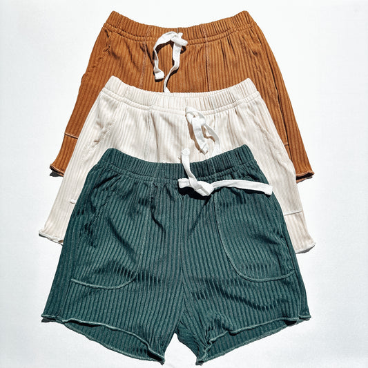 Ribbed Slouch Shorts