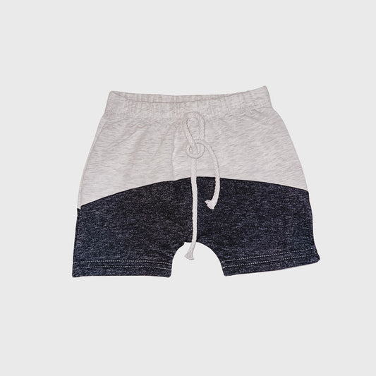 Color-block Shorts: Charcoal Gray