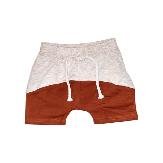 Color-block Short: Rust Red